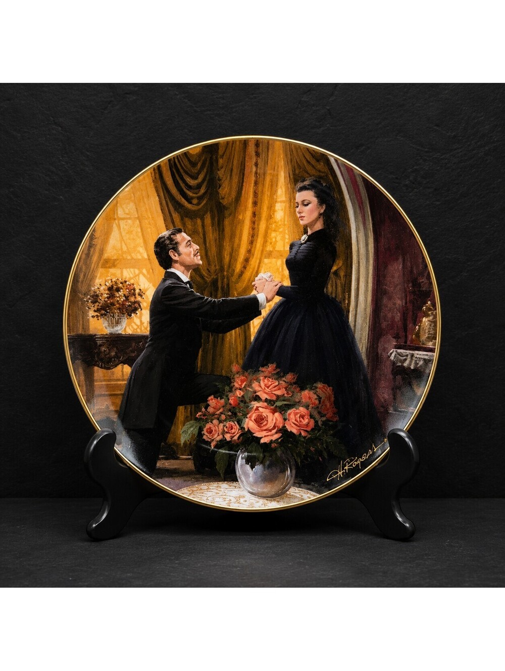 Vintage Gone With the Wind The Proposal 1988 Howard Rogers W.S. George Plate COA
